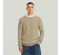 G-STAR Garment Dyed Structure Knit Beige M Whitebait Garment Dyed D29507-D630-B601-M