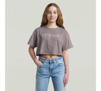 G-STAR Girls Boxy Cropped T-Shirt Grau 14 QUICK SILVER D29648-01-J258-14