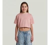G-STAR Girls Boxy Cropped T-Shirt Pink 8 burnished lilac D29659-01-H872-8