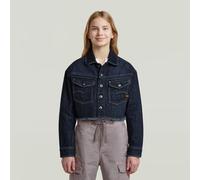 Outdoorjacke G-STAR "Girls Cropped Denim Jacke", Mädchen, Gr. 10, blau (schwarz), Obermaterial: 100% Baumwolle, Jacken Outdoorjacke (41399351-10) schwarz