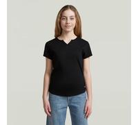 G-STAR Girls Micro Placket Slim T-Shirt Schwarz 16 dark black D29719-01-6484-16