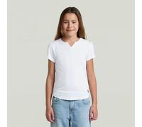 G-STAR Girls Micro Placket Slim T-Shirt Weiß 16 white D29719-01-110-16