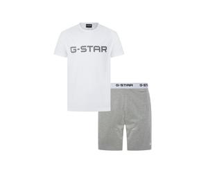 G-Star Grit Sleepwear Bright White/grey Marl Größe: L | Kurze Sporthosen Outlet | Herren | Weiß