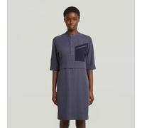 G-STAR Half Placket Shirt Kleid Dunkelblau XXS india ink D26962-D522-H392-XXS