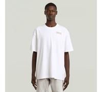 G-STAR HB Badge Relaxed T-Shirt Weiß L white D28606-E385-110-L
