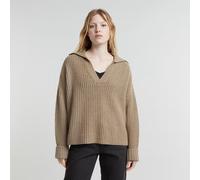 G-STAR Heavy Knitted Loose Poloshirt Beige S sandstorm D25220-D890-B736-S