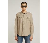 G-Star Hemd in Beige - Größe L | Herren Plussize