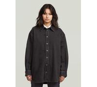 Langarmshirt G-STAR "Maxi-Hemd", Damen, Gr. S, worn in oyster shell laserot pinstripe, Obermaterial: 37% Baumwolle, Shirts Langarmshirt (91659911-S) worn in oyster shell laserot pinstripe