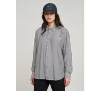 Langarmshirt G-STAR "Boyfriend Hemd", Damen, Gr. XL, osaka blau bold stripe, Obermaterial: 100% Modal, Shirts Langarmshirt (18701051-XL) osaka blau bold stripe