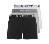 G-STAR Herren Boxershorts, 3er Pack - ASH, Trunks, Cotton Stretch Weiß/Grau/Schwarz 2XL