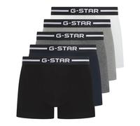 Boxershorts G-STAR "Boxershort HEMLOCK Trunk 5-pack 5er Pack", Herren, Gr. XL, bunt (weiß, grau, schwarz), Obermaterial: 95% Baumwolle CO. 5% Elasthan EL., Unterhosen (20695918-XL) weiß, grau, schwarz