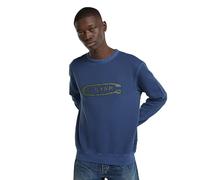 G-Star Herren Destroyed G Logo Washed Sweatshirt, Blau (Imperial Blue gd D25101-D688-B851), M