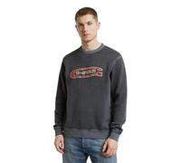 G-Star Herren Destroyed G Logo Washed Sweatshirt, Schwarz (dk Black gd D25101-D688-B564), L