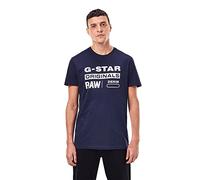 G-star Graphic 8 Ribbed Neck Kurzarm-t-shirt M Sartho Blue