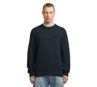 Longpullover G-STAR "Strick mit Wabenstruktur", Herren, Gr. M, dk patriot blau, Obermaterial: 100% Baumwolle, Pullover Longpullover (82872347-M) dk patriot blau