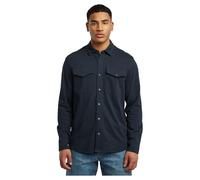 Langarmshirt G-STAR "Jersey Hemd Marine Pockets", Herren, Gr. M, salute, Obermaterial: 100% Baumwolle, Shirts Langarmshirt (24784728-M)