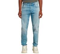 Tapered-fit-Jeans G-STAR "Morry FWD 3D Regular Tapered", Herren, Gr. 31, Länge 32, vintage uniform blau, Denim/Jeans, Obermaterial: 99% Baumwolle, 1% Elasthan, casual, gerade, unten schmal normal, Jea