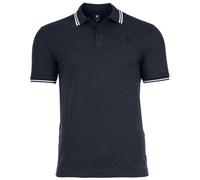 Poloshirt G-STAR "Poloshirt Dunda slim stripe", Herren, Gr. XL, salute, Piqué, Obermaterial: 95% Baumwolle, 5% Elasthan, unifarben mit Farbeinsätzen, slim fit normal, Shirts, in Kurzarm-Form (63230650