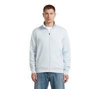 Longpullover G-STAR "Premium Core Track Jacket Sweater", Herren, Gr. M, weiß (baby blau), Obermaterial: 55% Baumwolle, 45% Polyester, Pullover Longpullover (11328845-M) baby blau