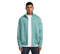 Longpullover G-STAR "Premium Core Track Jacket Sweater", Herren, Gr. L, mineral blau, Obermaterial: 55% Baumwolle, 45% Polyester, Pullover Longpullover (10751018-L)