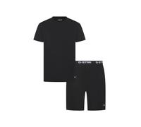 G-STAR Herren Schlafanzug, kurz - SLATE, Pyjama, Rundhals, Logo, einfarbig Schwarz M