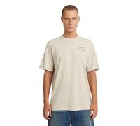 T-Shirt G-STAR "Script", Jungen, Gr. XXL, weißbait, Jersey, Obermaterial: 100% Baumwolle, bedruckt, regular fit hüftbedeckend, Rundhals, abgesteppte Kante, Shirts T-Shirt, mit kleinem Print auf der Br