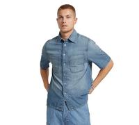 G-Star Herren Slanted Double Pocket Regular Hemd, Blau (Sun Faded Thames D24602-D539-G341), XXL