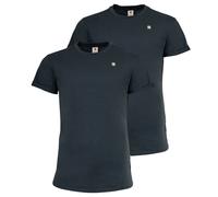 G-STAR Herren T-Shirt, 2er Pack - Lash 2 Pack, Rundhals, Bio-Baumwolle Grau/Blau 2XL