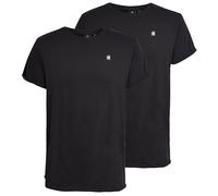 G-STAR Herren T-Shirt, 2er Pack - Lash 2 Pack, Rundhals, Bio-Baumwolle Schwarz L