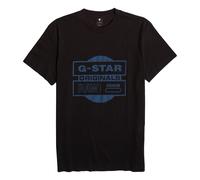G-STAR Herren T-Shirt - Originals Underground, Rundhals, Logo, Bio-Baumwolle Schwarz M