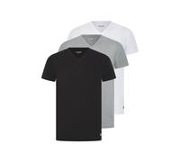 G-STAR Herren T-Shirts, 3er Pack - SPRUCE, V-Neck, einfarbig Schwarz/Grau/Weiß M
