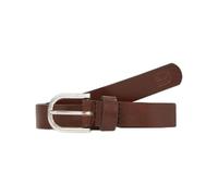 Gürtelschnalle G-STAR "Giannina Thin Leather Belt", Damen, Gr. 105, antic silber, dk braun, 100% Rindspaltleder, Gürtel (29528562-105) antic silber, dk braun