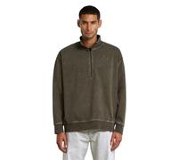 G-STAR Washed HB Relaxed Half Zip Sweatshirt Grau XL asfalt gd snow bleach D28700-E161-J178-XL