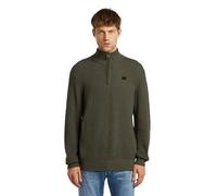 Longpullover G-STAR "Honey Comb Structure Skipper Knit", Herren, Gr. XL, asfalt, Obermaterial: 100% Baumwolle, Pullover Longpullover (91206544-XL) asfalt