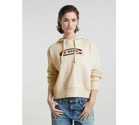 Kapuzensweatshirt G-STAR "Old Skool Logo Loose" Gr. L, weiß (chalk) Damen Sweatshirts (62572746-L) chalk