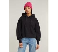 Kapuzensweatshirt G-STAR "G-Script ovs" Gr. L, schwarz (dk black) Damen Sweatshirts (96774259-L) dk black