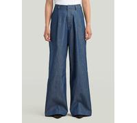 Regular-fit-Jeans G-STAR "Fluid Wide Leg Hose", Damen, Gr. 27, raw denim, Obermaterial: 82% Baumwolle, 18% Polyester, Jeans (24503809-27) raw denim