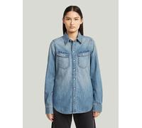 G-Star Jeans-Hemd - Slim fit - in Blau - Größe L | Damen Blusen