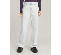 Weite Jeans G-STAR "Jeans Judee Straight", Damen, Gr. 31, Länge 32, beached faded clifton blau, Denim/Jeans, Obermaterial: 100% Baumwolle, straight fit normal, Jeans (91314349-31) beached faded clifto