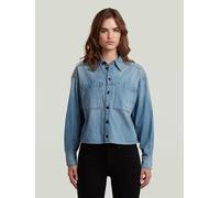 G-Star Jeanshemd in Blau - Größe M | Damen Blusen