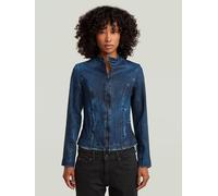 Langarmshirt G-STAR "Moto Slim Overshirt", Damen, Gr. S, faded cerulean skin, Obermaterial: 74% Baumwolle, 25% Baumwolle, 1% Elasthan, Shirts Langarmshirt (33221632-S) faded cerulean skin