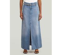 Jeanskleid G-STAR "Baggy Maxi Rock", Damen, Gr. 29, Normalgrößen, vintage platinum blau, Obermaterial: 100% Baumwolle, Kleider (34072852-29) vintage platinum blau