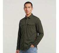 Langarmshirt G-STAR "Jersey Hemd Marine Pockets", Damen, Gr. S, asfalt, Obermaterial: 100% Baumwolle, Shirts Langarmshirt (97202557-S) asfalt