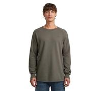 Sweater G-STAR "Jirgi", Herren, Gr. XXL, grau (gs grau), Sweatware, Obermaterial: 65% Polyester, 35% Baumwolle, unifarben, casual, normal, Rundhals, Langarm Raglanärmel angesetztes Bündchen, Sweatshir