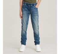 G-STAR RAW Boy's Jeans Kids 3301 Slim Pull-Up Jeans, Blau (sun faded indigo destroyed D24921-01-C041), 16