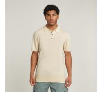 Poloshirt G-STAR "Knitted Poloshirt", Damen, Gr. XS, weißbait, Obermaterial: 30% Polyester, Shirts (44020427-XS) weißbait