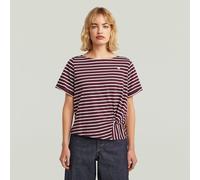 G-STAR Knot T-Shirt Mehrfarbig L maroon/milk stripe D26224-C339-J212-L