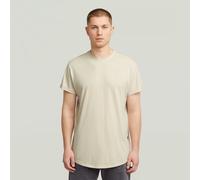 T-Shirt G-STAR "Lash", Herren, Gr. XL, weiß (weiß bait), Jersey, Obermaterial: 100% Baumwolle, unifarben, normal hüftbedeckend, Rundhals, Umschlagsaum krempelbar, Shirts T-Shirt, mit kleinem Logodetai