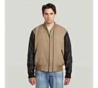 G-STAR Lederjacke Varsity Beige M safari D28325-E347-B444-M