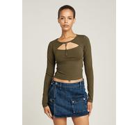 G-Star Longsleeve in Khaki - Größe S | Damen Tops